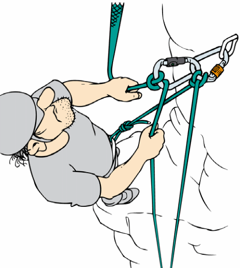 У скалолаза есть веревка длиной 1. Организация страховочной станции в альпинизме. Страховочный трос (вертикальная захватка). Узел самосброс для спуска в альпинизме. Канат страховочный КСЛ-10м.